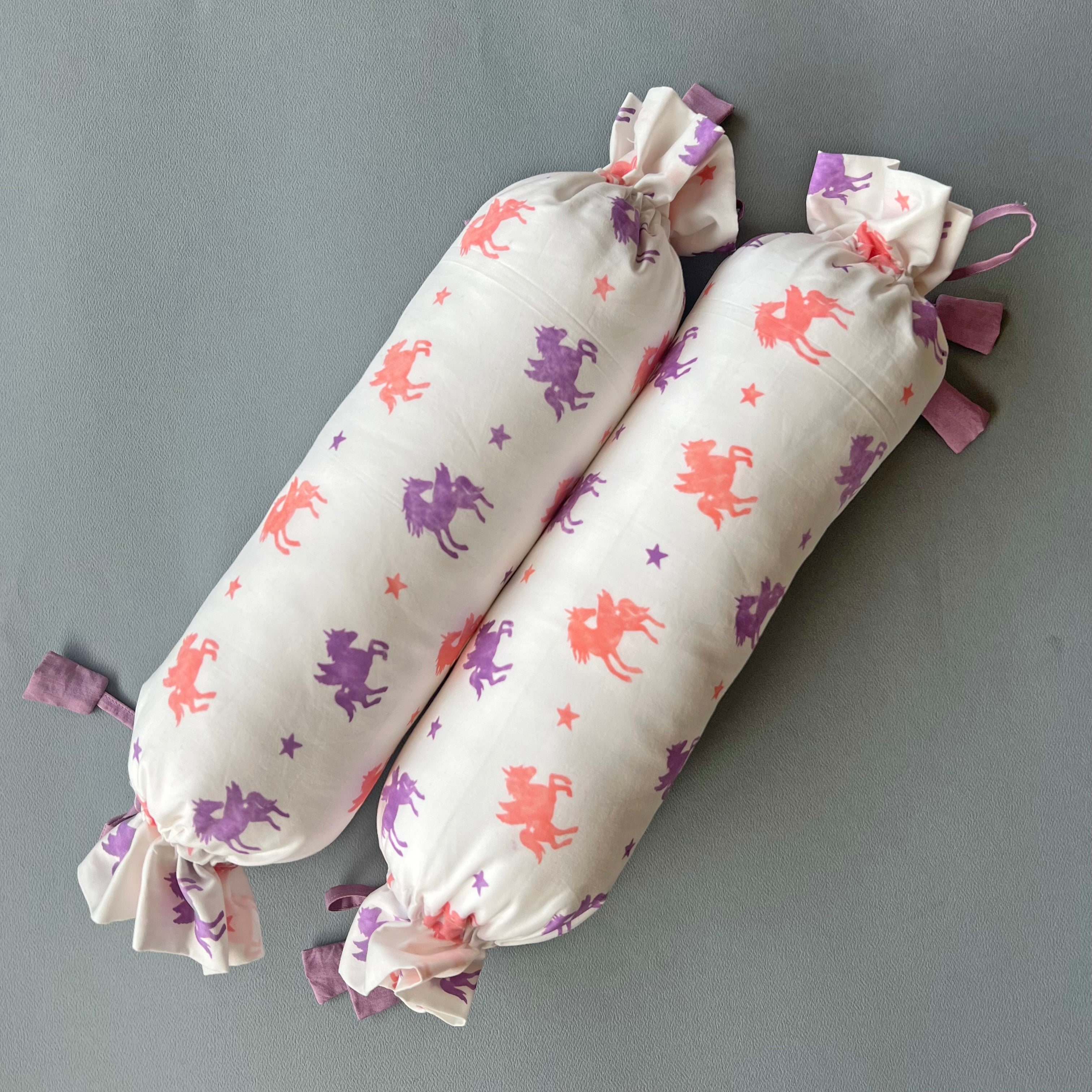 Baby Pillow and Bolster Cushions Set - Unicorn - Oranges and Lemons