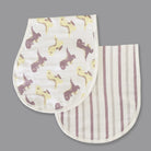 Dancing Dinosaurs - Organic Muslin Burpy Bibs (Set of Two) - Oranges and Lemons