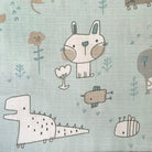 Organic Muslin Baby Swaddles | Aqua & Beige | Set of 2 - Oranges and Lemons