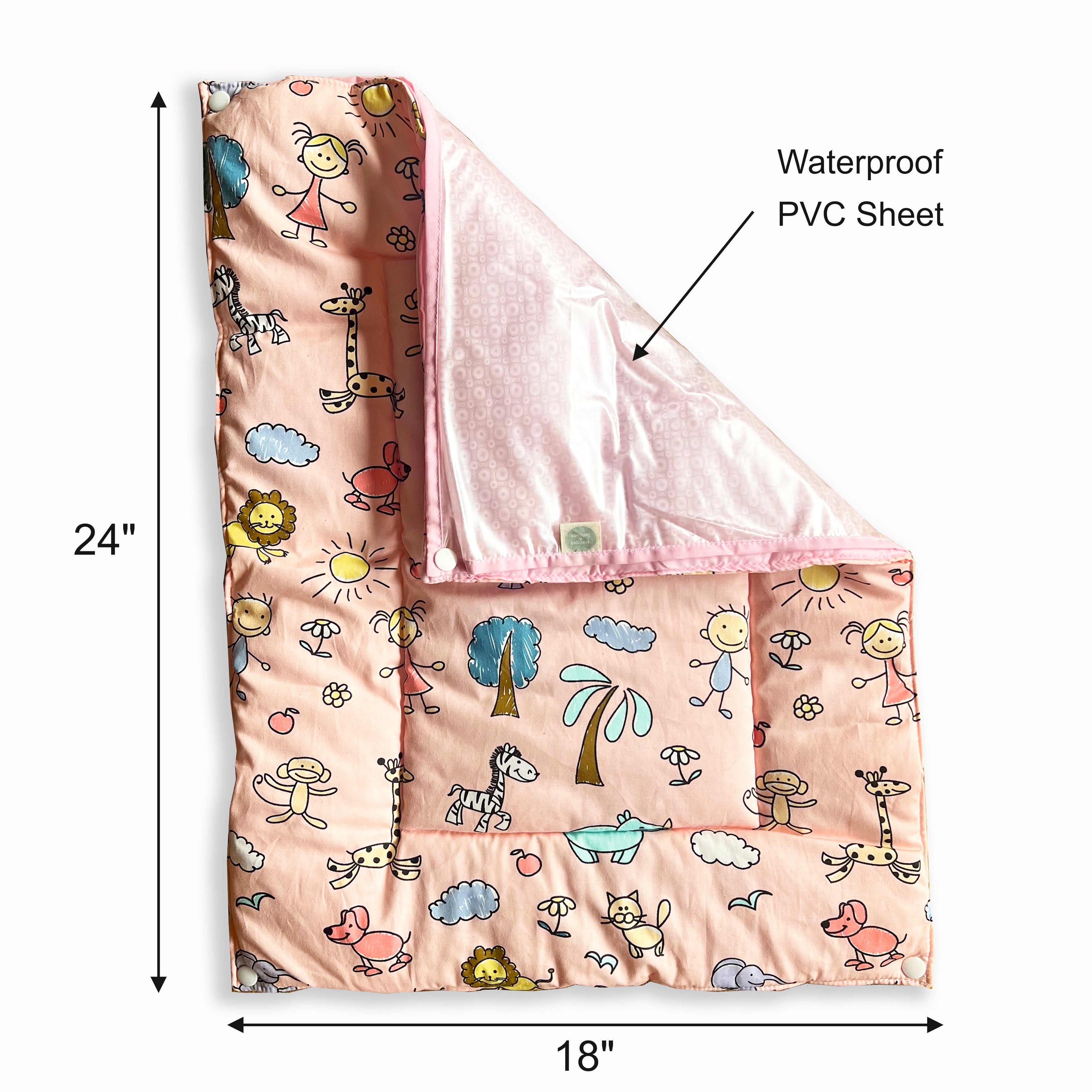 Doodle Land Re-usable diaper changing mat - Set of 3 - Oranges and Lemons
