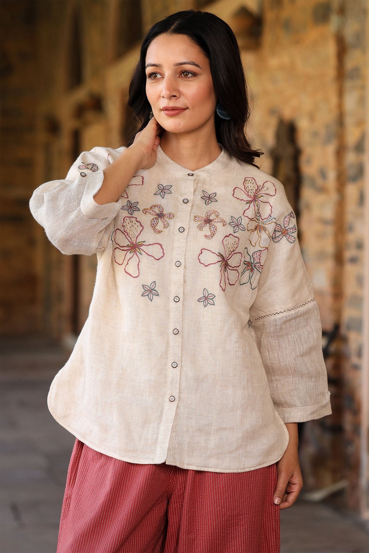 Samara Beige Top - Dhãran