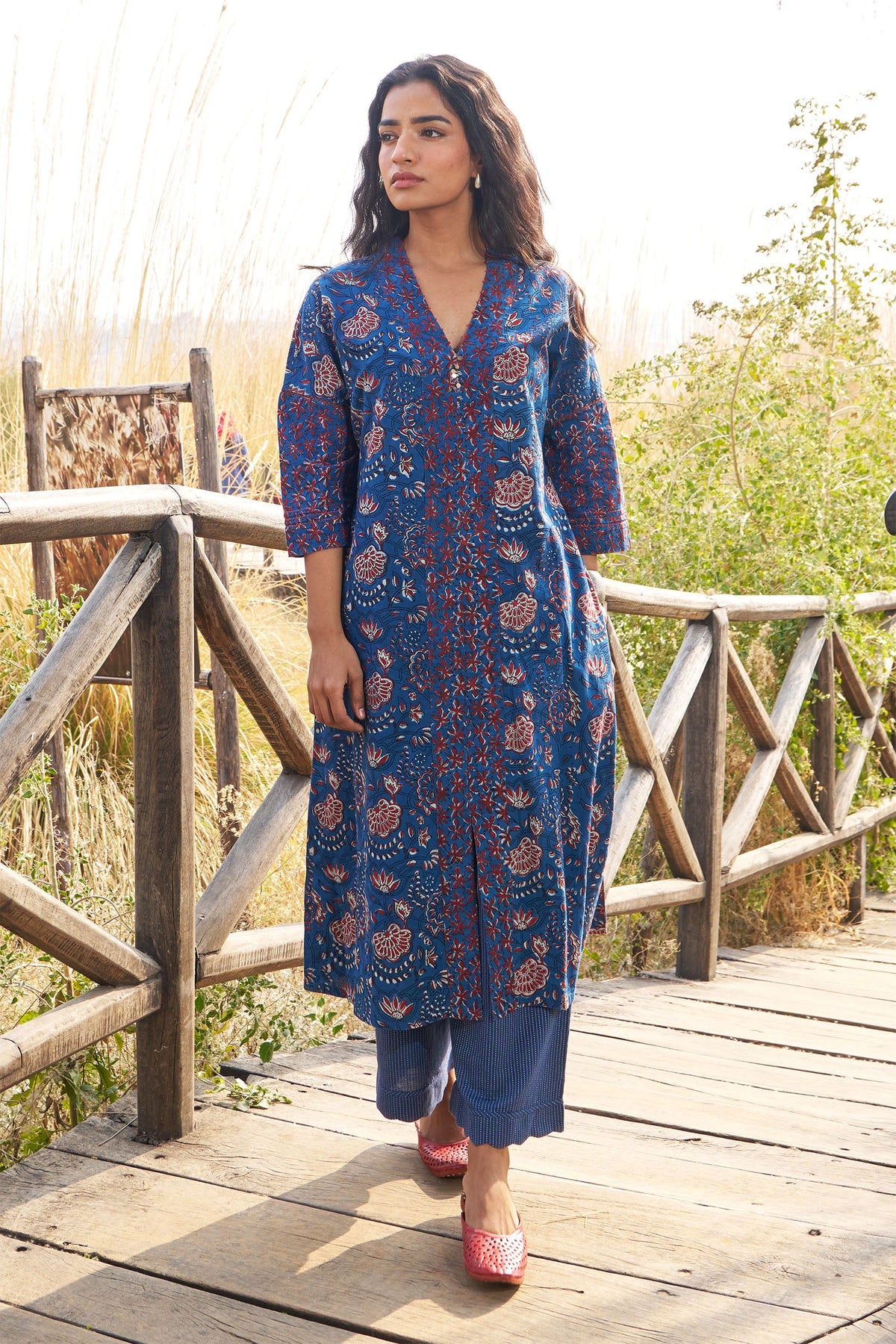 Kaafsa Indigo Kurta - Dhãran
