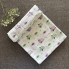 Bamboo Muslin Swaddles | Set of 4 | White - Oranges and Lemons