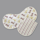 Dancing Dinosaurs - Organic Muslin Burpy Bibs (Set of Two) - Oranges and Lemons