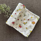 Bamboo Muslin Swaddles | Set of 4 | White - Oranges and Lemons
