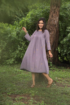 Urban Trishul Grey Jamdani Dress-Sutra Art of Clothing