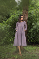 Urban Trishul Grey Jamdani Dress-Sutra Art of Clothing