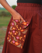 Lavina Hand-Embroidered Long Skirt – hand-embroidered 100% cotton – RASRA MAI
