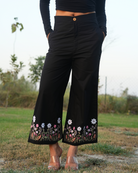 Hina Hand-Embroidered Pant – hand-embroidered 100% cotton – RASRA MAI