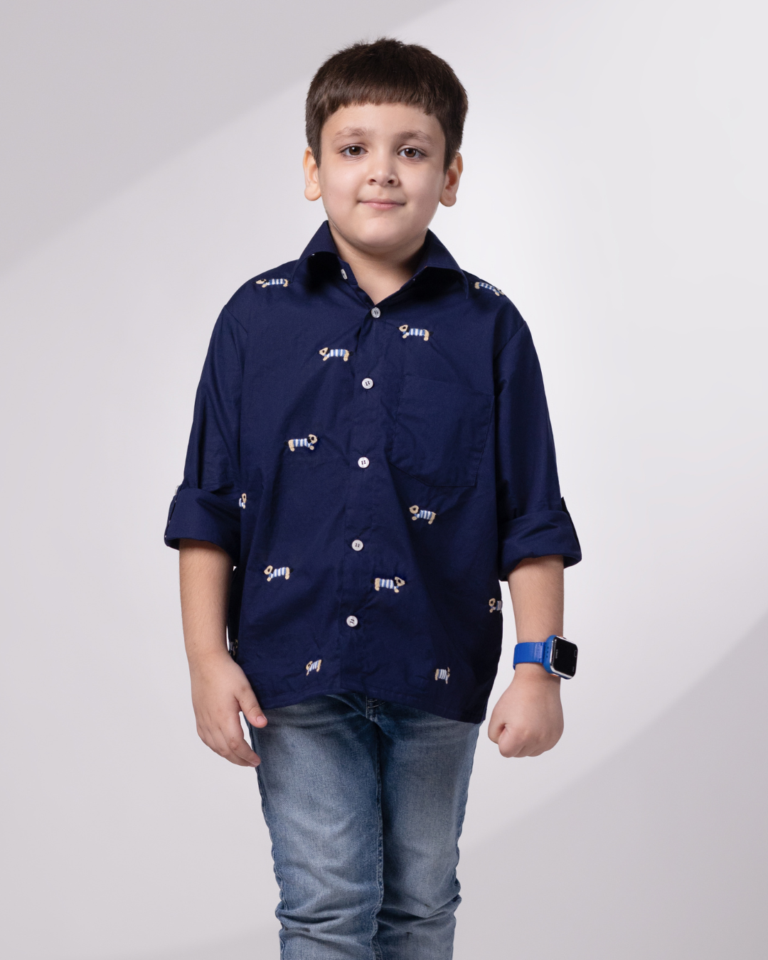 Leo Hand-Embroidered Shirt – hand-embroidered 100% cotton – RASRA MAI