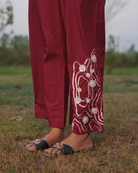 Aashi Hand-Embroidered Pant – hand-embroidered 100% cotton – RASRA MAI