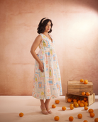 Miyaahh Hand-Embroidered Tropical Midi Dress – hand-embroidered 100% cotton – RASRA MAI
