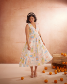 Miyaahh Hand-Embroidered Tropical Midi Dress – hand-embroidered 100% cotton – RASRA MAI