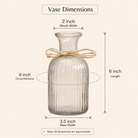 Crystal Bloom Clear Glass Vase with Dried Flowers | Modern Home Décor - https://artecasa.in/