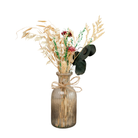 Crystal Bloom Clear Glass Vase with Dried Flowers | Modern Home Décor - https://artecasa.in/