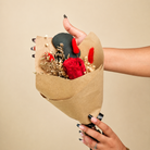 Romantic flower bouquet with dried flowers