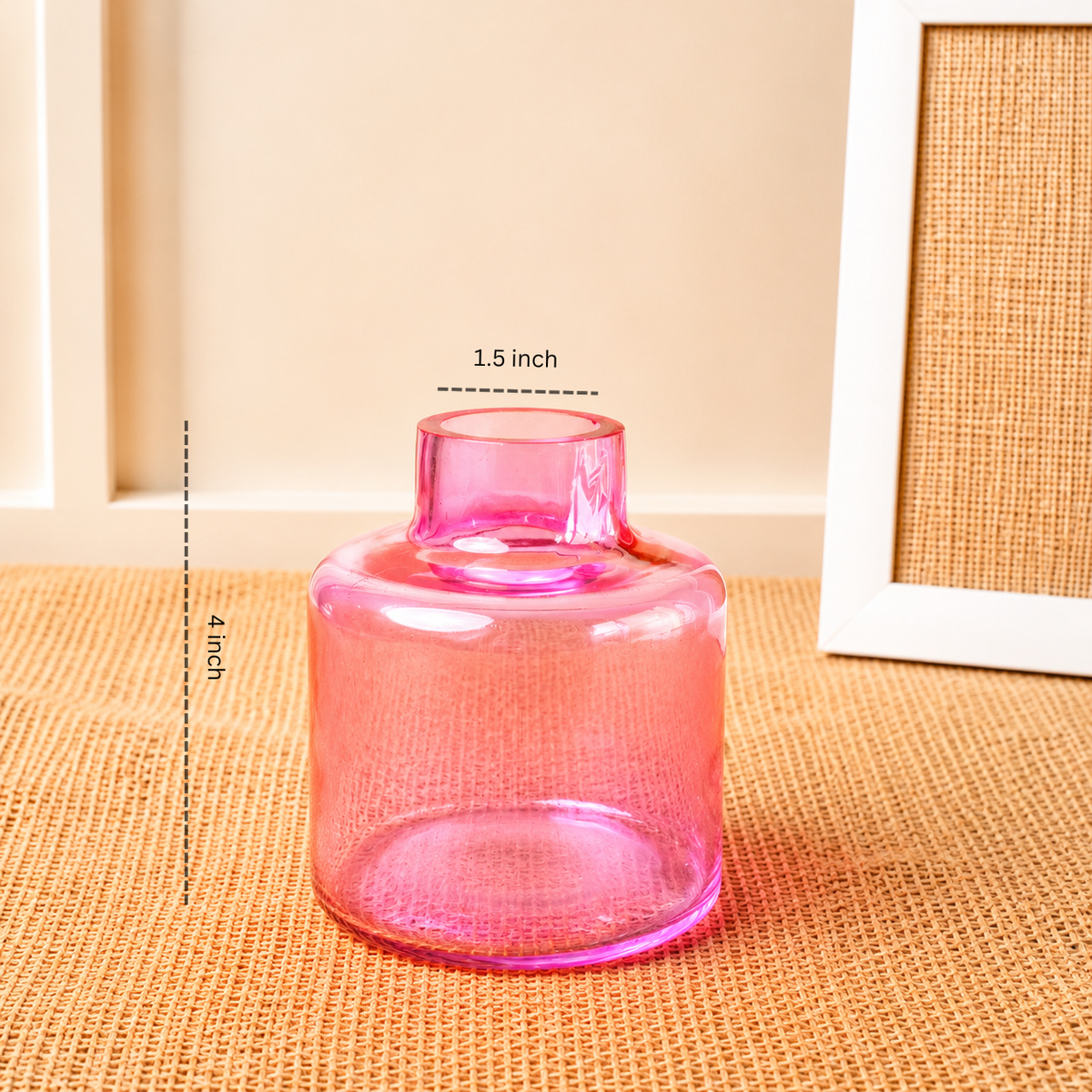 Blush Bloom Pink Vase with Dried Flowers | Decorative Home Décor Vase - https://artecasa.in/