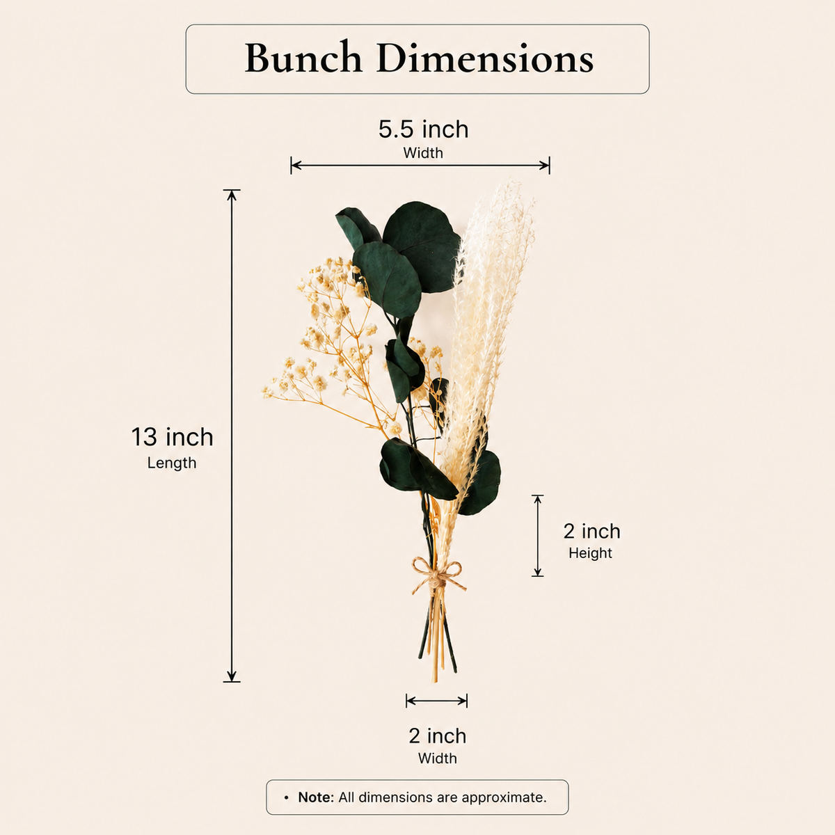 Amber Haven Large Glass Vase with Dried Flowers | Elegant Home Décor - https://artecasa.in/