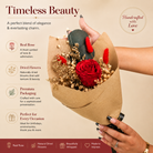 Preserved red rose bouquet for gifting
