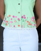 Priyaa Hand-Embroidered Top – hand-embroidered 100% cotton – RASRA MAI