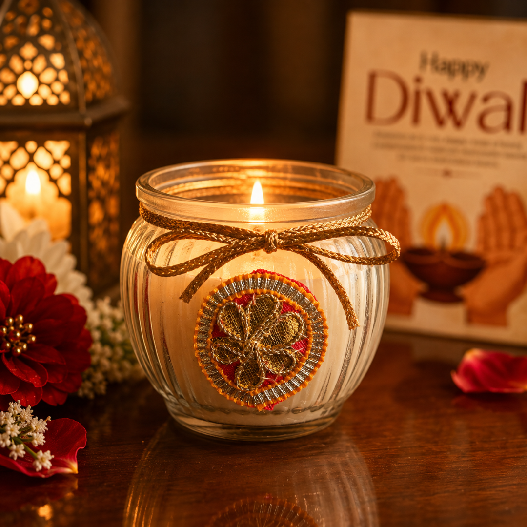 Heritage Matka Sculptural Candle | Sandalwood Diwali Candle - https://artecasa.in/