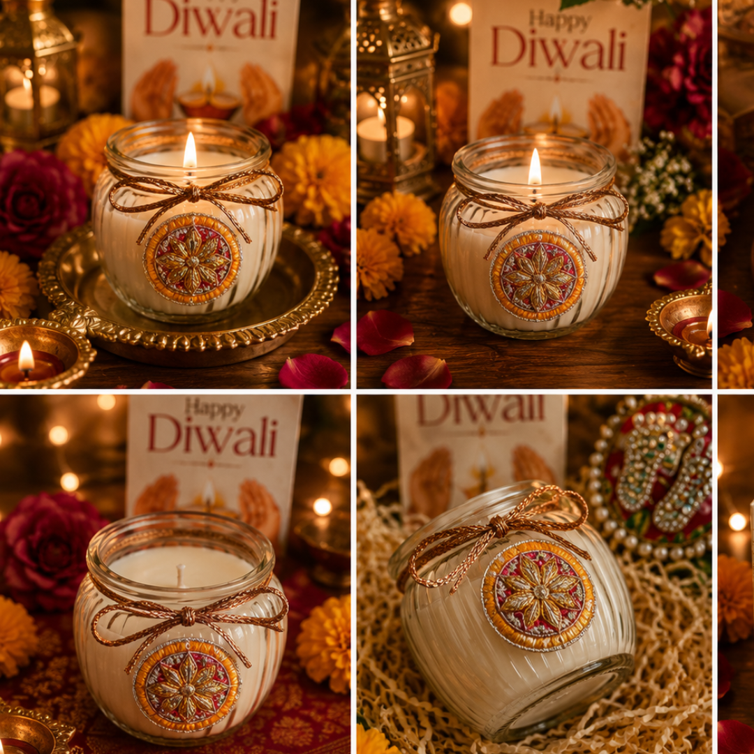 Heritage Matka Sculptural Candle | Sandalwood Diwali Candle - https://artecasa.in/