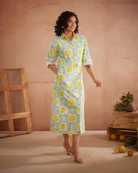 Lumii Hand-Embroidered Lemon Shirt Dress – hand-embroidered 100% cotton – RASRA MAI