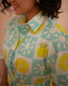 Lumii Hand-Embroidered Lemon Shirt Dress – hand-embroidered 100% cotton – RASRA MAI