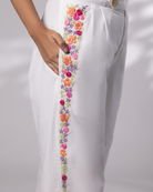 Zoya Hand-Embroidered Pant – hand-embroidered 100% cotton – RASRA MAI