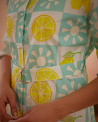 Lumii Hand-Embroidered Lemon Shirt Dress – hand-embroidered 100% cotton – RASRA MAI