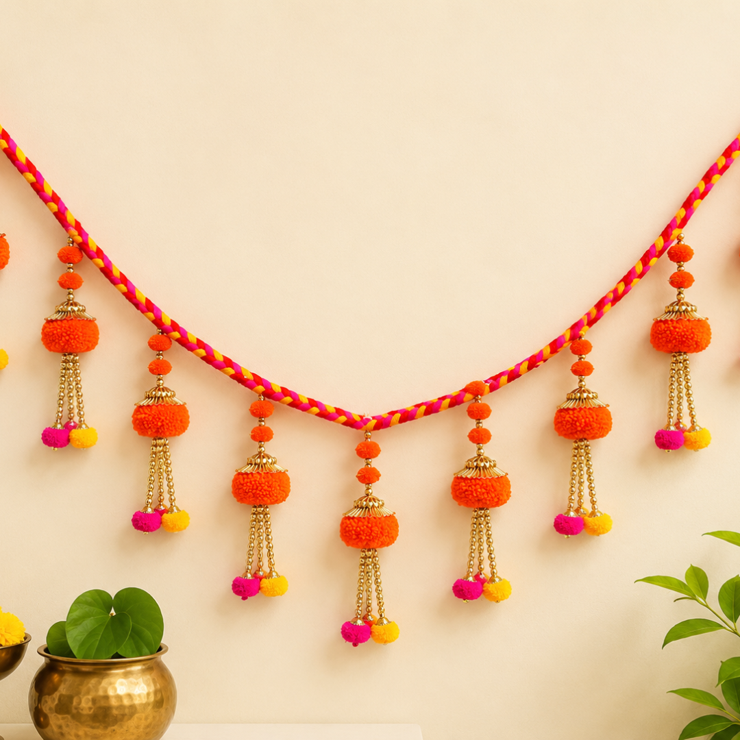 Kesar Utsav Orange Potli & Toran Set | Festive Diwali Décor - https://artecasa.in/