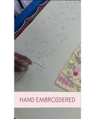 Jahnvi Hand-Embroidered Short Dress – hand-embroidered 100% cotton – RASRA MAI