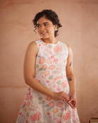 Prajaktta Hand-Embroidered Floral Midi Dress – hand-embroidered 100% cotton – RASRA MAI