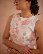 Prajaktta Hand-Embroidered Floral Midi Dress – hand-embroidered 100% cotton – RASRA MAI