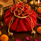 Laal Utsav Red Potli & Toran Set – Traditional Diwali Door Décor - https://artecasa.in/