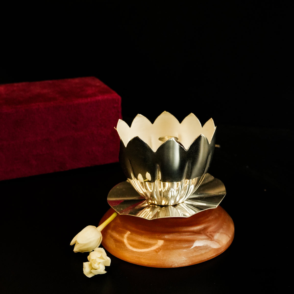 Silver Plated Deepak for Puja | Shanti Deep Diya – ArteCasa - https://artecasa.in/