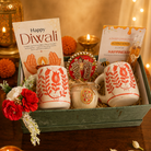 Festive Chai & Glow Mug Gift Box | 2 Mugs & Matka Soy Wax Candle - https://artecasa.in/