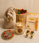 Festive Pomp-Pom Basket Hamper - https://artecasa.in/
