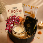 Midnight Royale Playing Cards Gift Box | Diwali Gift Hamper with Matka Candle - https://artecasa.in/