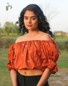 Llainaa Hand-Embroidered Crop Top – hand-embroidered 100% cotton – RASRA MAI
