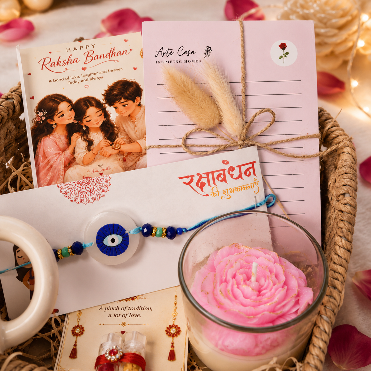 Artecasa Bhai Divine Bond Rakhi Hamper | Premium Raksha Bandhan Gift Hamper - https://artecasa.in/