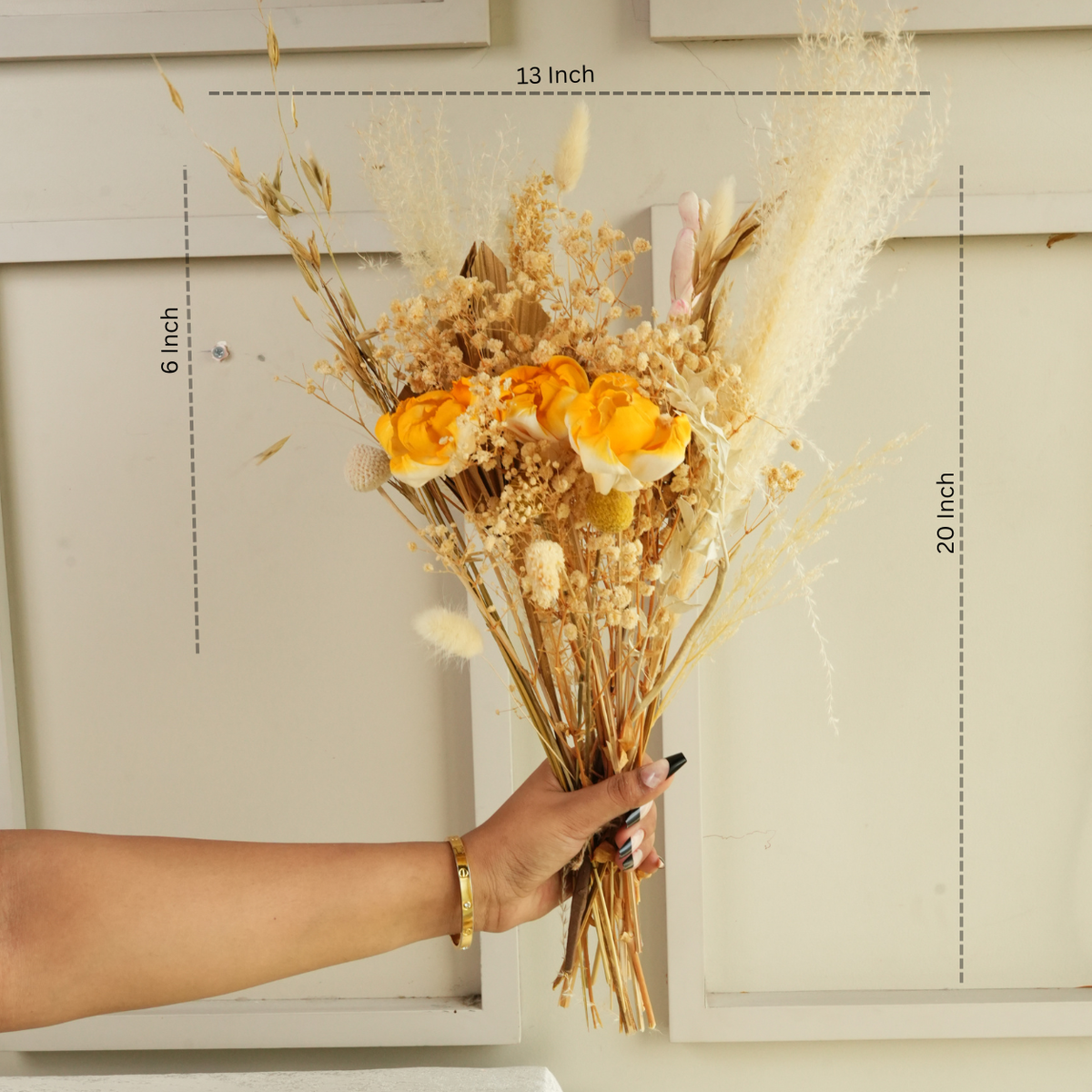 Matcha Muse Sculpted Vase with Dried Flowers | Modern Decorative Vase - https://artecasa.in/
