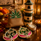 Shubh Labh Tealight Festive Decor | Tea Light Home with Mata Laxmi Charan - https://artecasa.in/