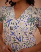 Siya Hand-Embroidered Ocean Maxi Dress – hand-embroidered 100% cotton – RASRA MAI