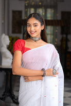 Pujo Jamdani Blouse-Sutra Art of Clothing