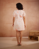 Anyaa Hand-Embroidered Shell Short Dress – hand-embroidered 100% cotton – RASRA MAI