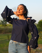 Adete Hand-Embroidered Top – hand-embroidered 100% cotton – RASRA MAI