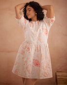 Anyaa Hand-Embroidered Shell Short Dress – hand-embroidered 100% cotton – RASRA MAI