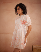 Anyaa Hand-Embroidered Shell Short Dress – hand-embroidered 100% cotton – RASRA MAI
