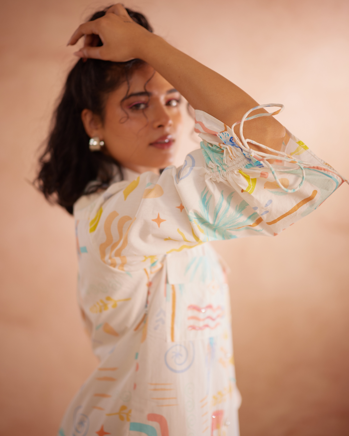 Piah Hand-Embroidered Summer Shirt Dress – hand-embroidered 100% cotton – RASRA MAI
